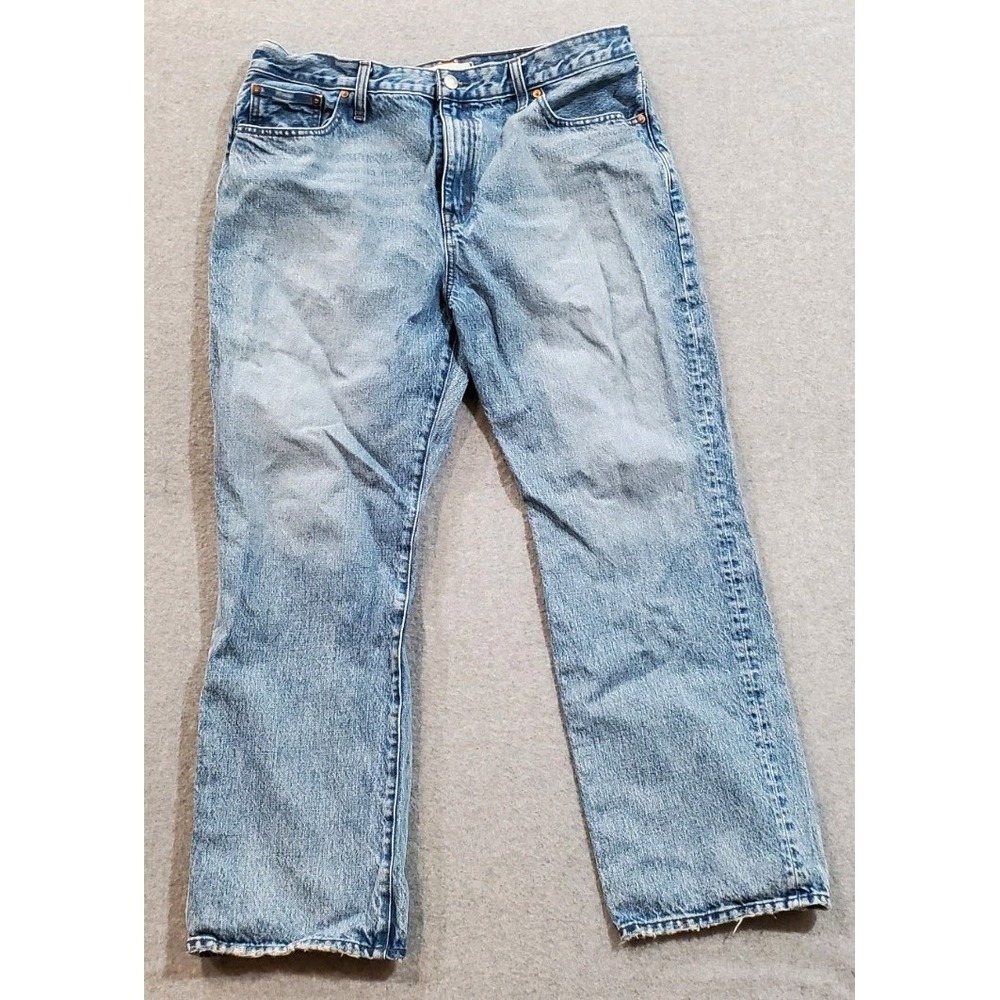 Madewell Womens Size 32P‎ Mid Rise 90s Straight Jean Light Wash Jeans